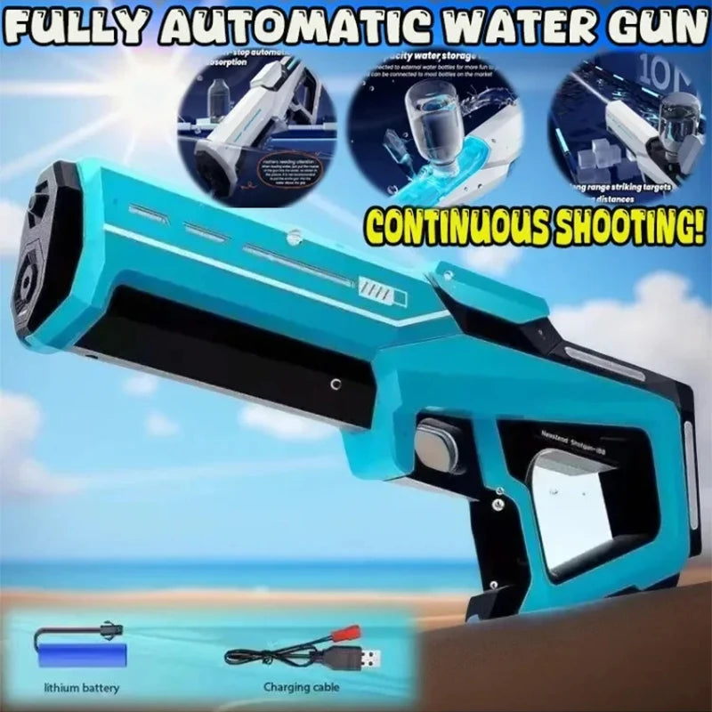 Electric Water Guns For Adults Powerful Squirt Automatic Water Suction Water Blasters Summer Outdoor Beach Toy For Kids Gift